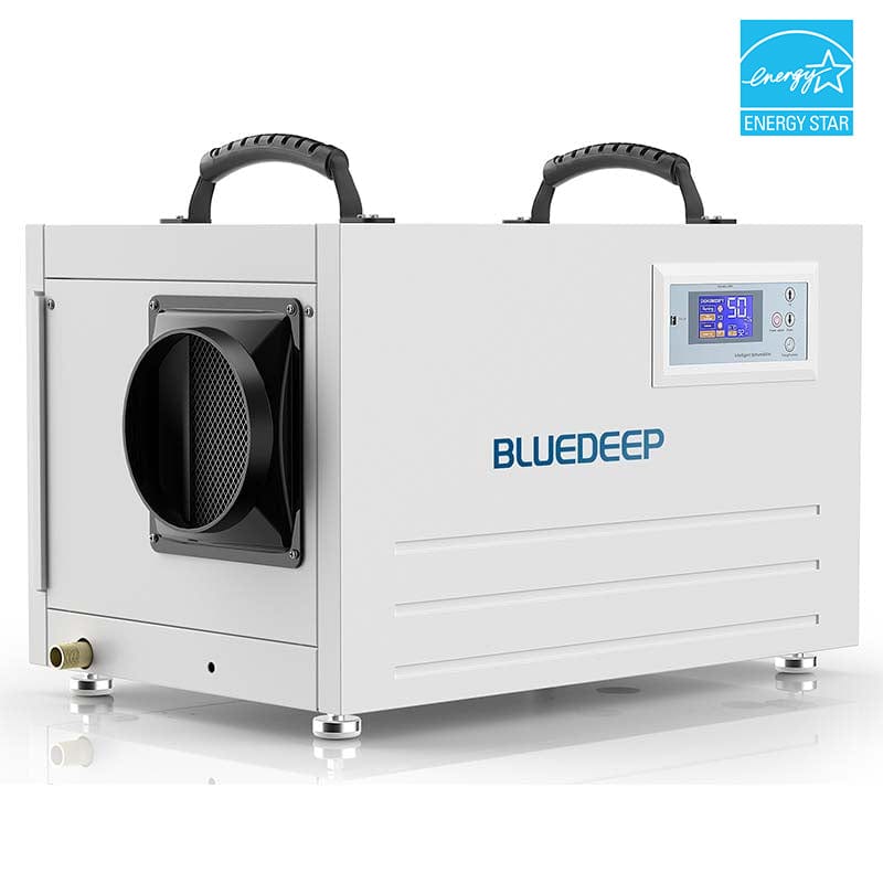 145 Pints Auto Defrost Commercial Dehumidifier with Drain Hose for 6000 ft² Basement - Bluedeep DK145 - BLVEDEEP